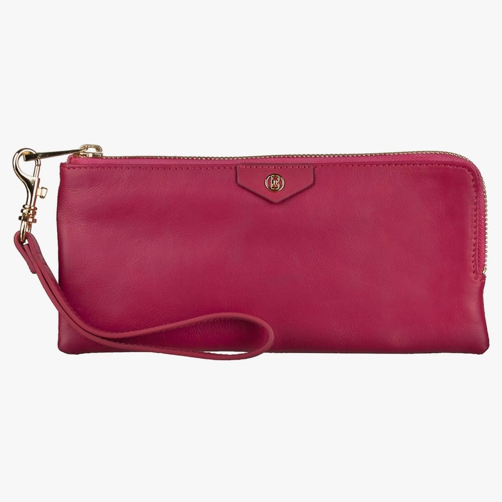 Boulevard Bridget Slim  Wallet with Gold Hardware in Berry